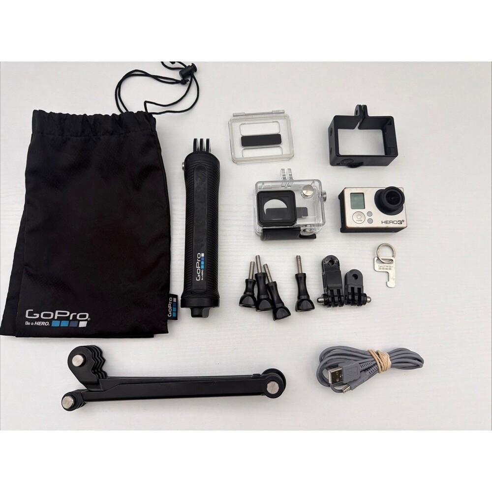 GoPro Hero 3+ Plus Action Camera And Accessories - Tested - Read Description